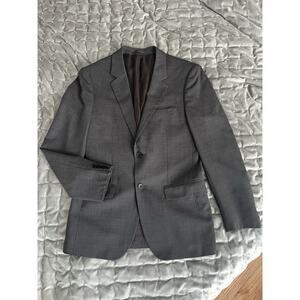 Theory Wool Blazer Jacket 36 Short Gray Two Button Sport Coat